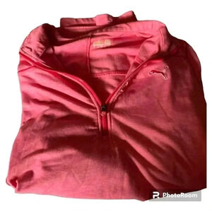 Puma Workout Jacket Long Sleeve Size Largee With 3/4 Zipper in the Front